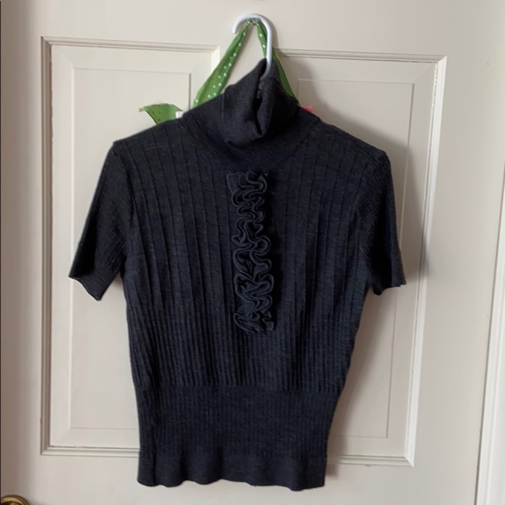 ANNE FONTAINE wool ruffle blouse .